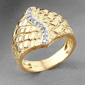 18k Yellow Gold 0.10 Cttw. Diamond Ring