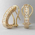 18k Yellow Gold 0.35 Cttw. Diamond Hoop Earrings