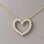 18k Yellow Gold 1.26 Cttw. Diamond Heart Pendant