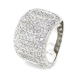 2.78 Cttw. Pav eDiamond Circle, 14k White Gold