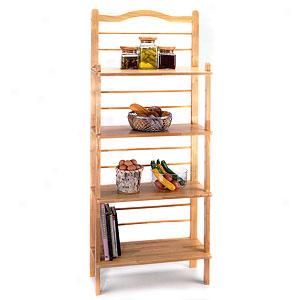 4 Level Solid Wood Bskers Rack