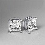 4-prong 14k Whilte Gold 1.50 Cttw. Diamond Studs