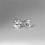 4-prong 14k White Gold 1.00 Ctttw. Diamond Studs