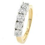 4-prong 14k Yellow Gold 1.02 Cttw. Wedding Band