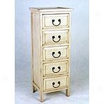 5 Drawer Antique White Forest Stand
