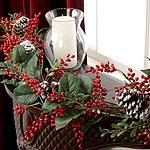 6' Holly Berry Garland