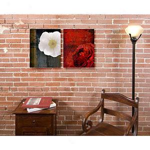 Abstract Peonies Set Of 2 16 Im X20  Canvas Prints