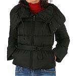 Add Belted Down Jacket With Enveloping Collar