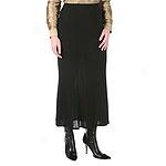 Adrianna Papell Black Matte Stretch Jersey Skirt