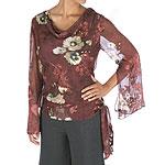 Adrianna Papell Boutique Silk Blend Floral Top