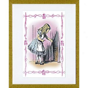 Alice Tries The Golden Key 17 X 23 Framed Print