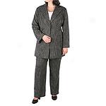 Allen By Abs Plus Charcoal Grey Herringbone Suit