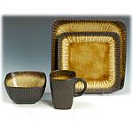 Amber Galaxy 16pc Dinnerware Set For Four