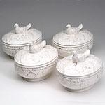 American Atelier Pheasant Set Of 4 Soup Bowls