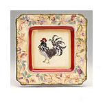 American Atelier Rooster Set Of 4 Salad Plates