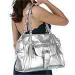 American Maker Metallic Leather Nappa Satchel