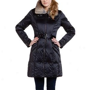 Andrew Marc Avalanche lBack Down Belted Coat