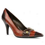 Ann Marino Cosmic Leather Pump With Studs