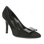 Anne Klein Ny Etoile Suede Pumps With Patent Bow