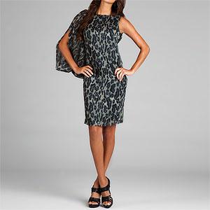 Apart One Shoulder Leopard Dress