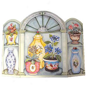 Of various sorts Teapot Hand Painted Fireplace Screen