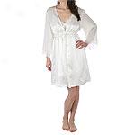 August Silk Intimates Ivory Short Robe