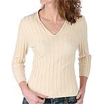 August Silk Knits Silk Blend Ribbed Sweater