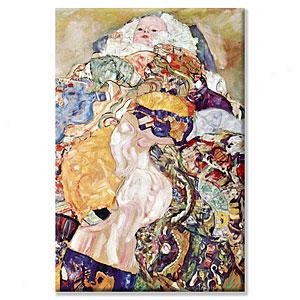 Baby Canvas Print By Klimt