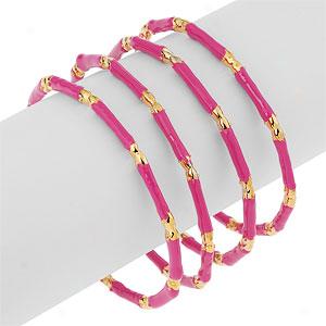 Bangle Bangle Jessica Fuchsia Bracelet Set