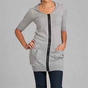 Bcbgeneration Heather Grey Cotton Hoodie