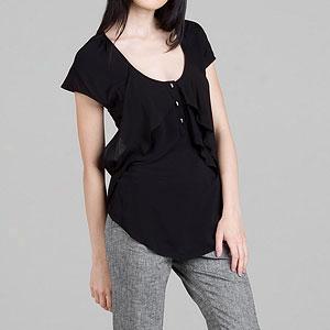 Bcbgeneration Ruffle Button Top