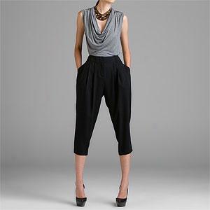 Bcbgmaxazria Black Harem Pant