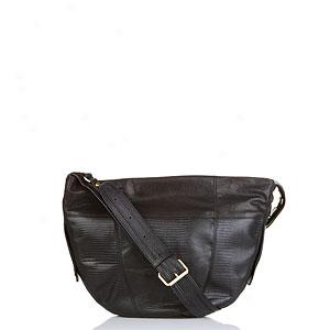 Bcbgmaxazria Black Leather Crossbody Hobo