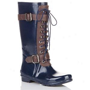 Bcbgmaxazria Wollis Navy Rubber Boot