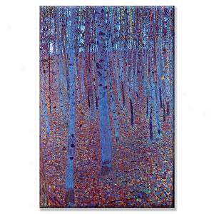 Beech Forest Canvas Print By Klimt