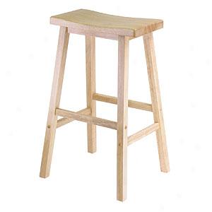 Beechwood Finish Saddle Sest Stool