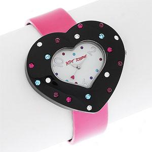 Betsey Johnson Womens Patent Leather Watch