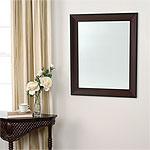Beveled Mirror With 28 In X 34 In Wood Frame