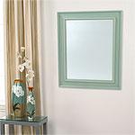 Beveled Mirror With 30 In X 36 In Forest Frame