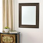 Beveled Mirror With 30 In X 36 In Wood Frame