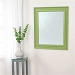 Beveled Mirror With 30 In X 36 In Wood Frame