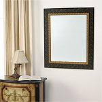 Beveled Mirror With 30 In X 36 In Wood Frame
