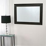 Beveled Mirror With 32 In X 44 In Wooden Frame