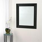 Beveled Sheek Mirror With 30 In X 36 In Wood Frame