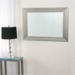 Beveled Sheek Mirror With 32 In X 44 In Wood Frame