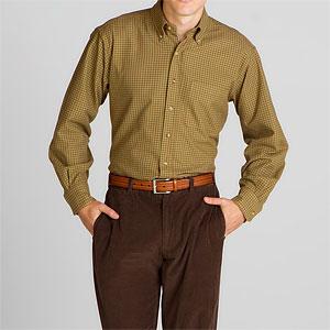 Bills Khakis Brown & Olive Check Shirt