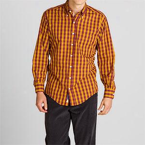 Bils Khakis Rust & Good Plaid Shirt