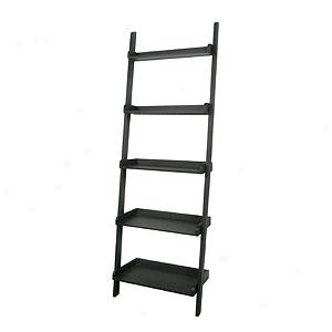 Black 5-tier Leaning Shelf