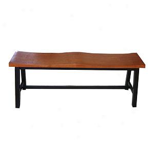 Black And Cherry Saddle Seat Bench