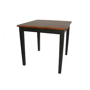 Black Solid Wood Square Table